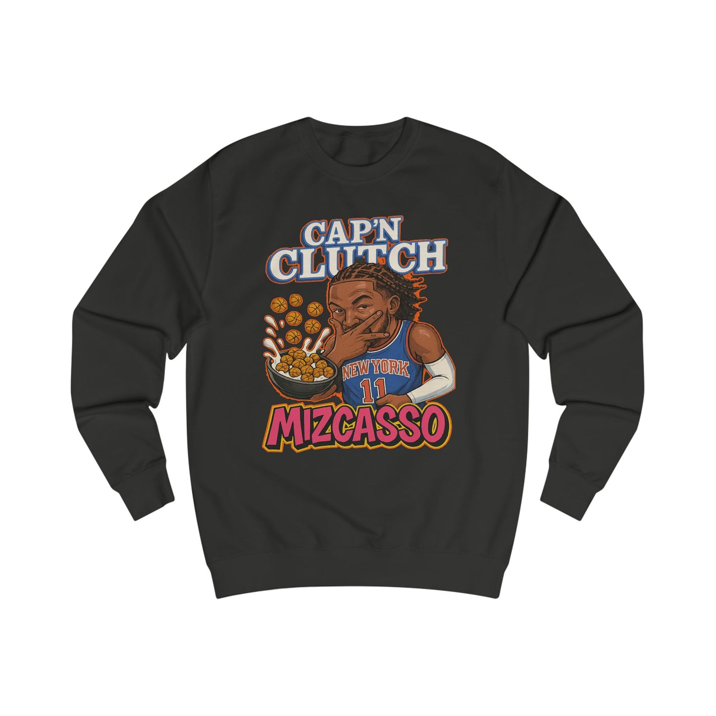 Funny Unisex Sweatshirt - 'Capn Clutch' with Cereal Design