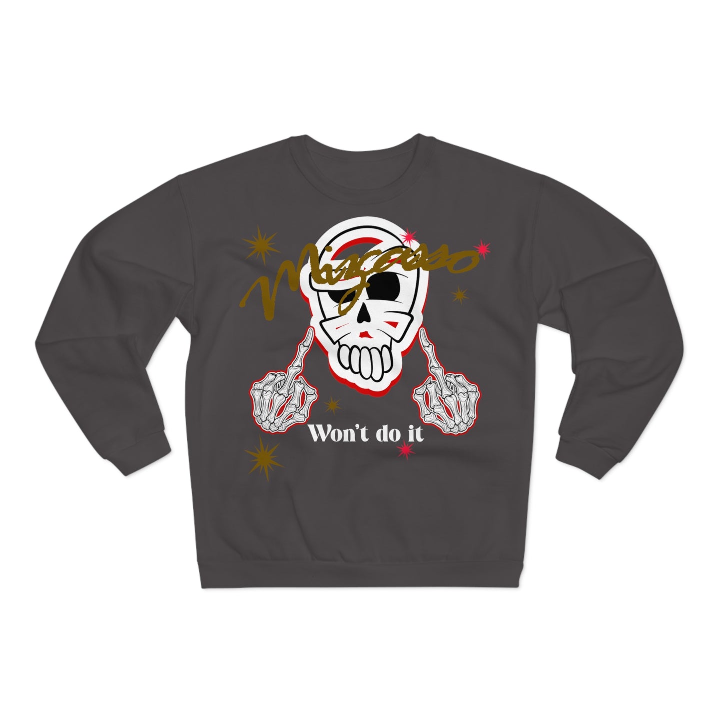 Skull Graphic Sweatshirt for Trendsetters, Unisex Crew Neck, Halloween Apparel, Casual Wear, Gift for Her or Him