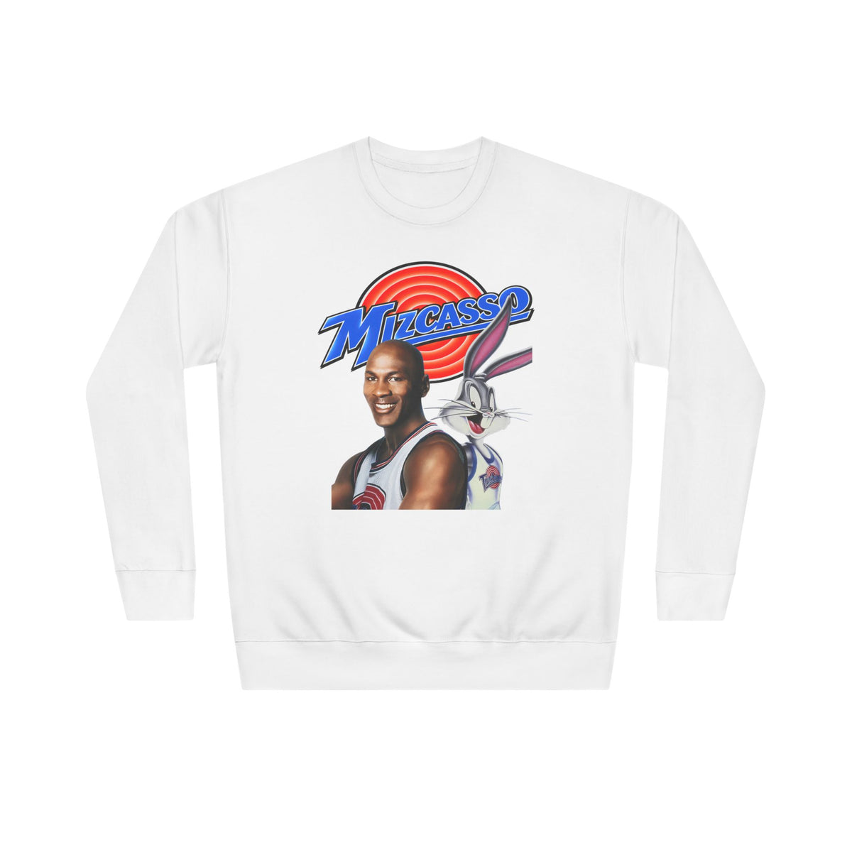 Retro Basketball Crewneck Sweatshirt - 'Mizcass' Space Jam Style Design