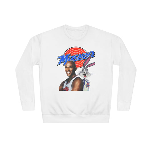 Retro Basketball Crewneck Sweatshirt - 'Mizcass' Space Jam Style Design