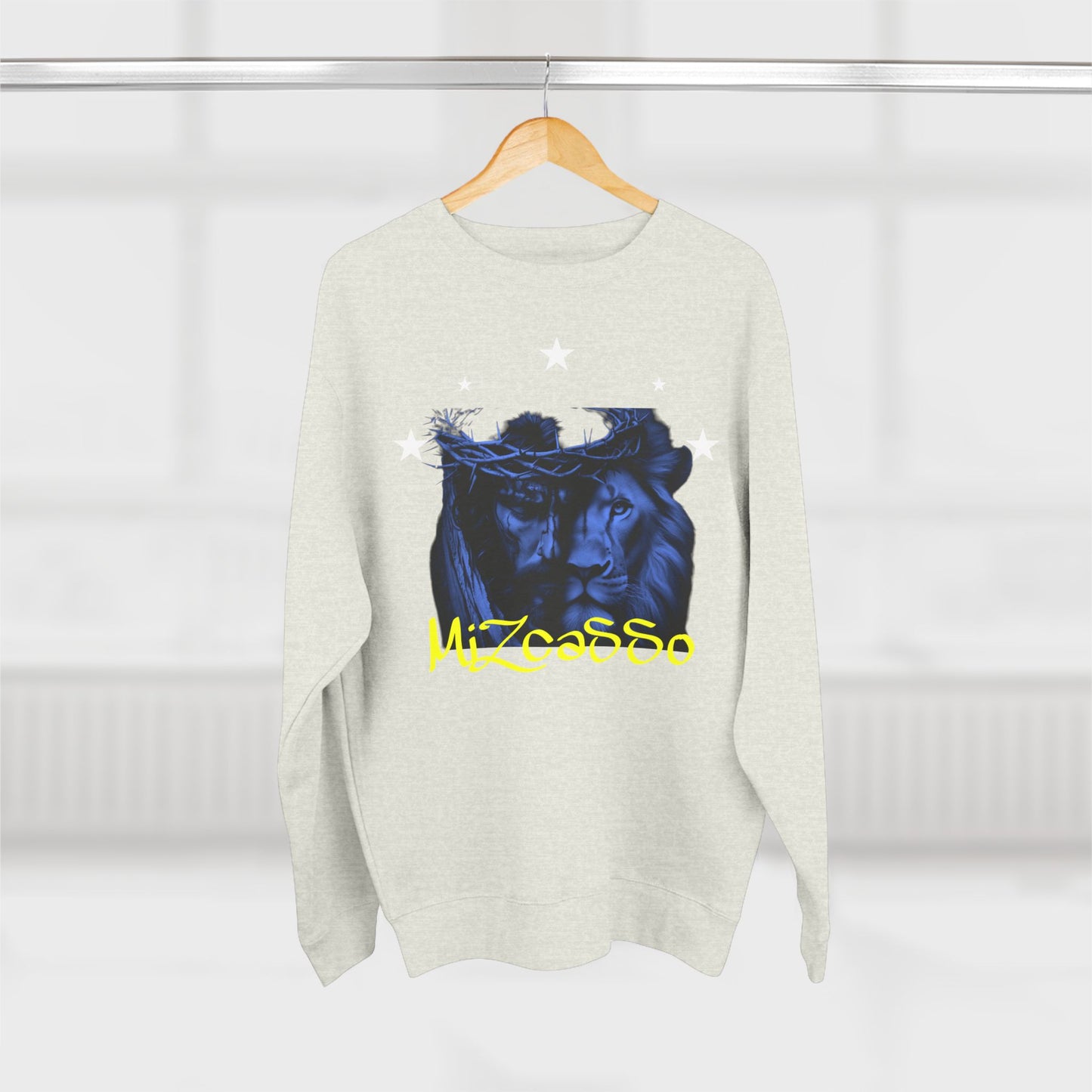 Wild Spirit Unisex Crewneck Sweatshirt with Lion Design