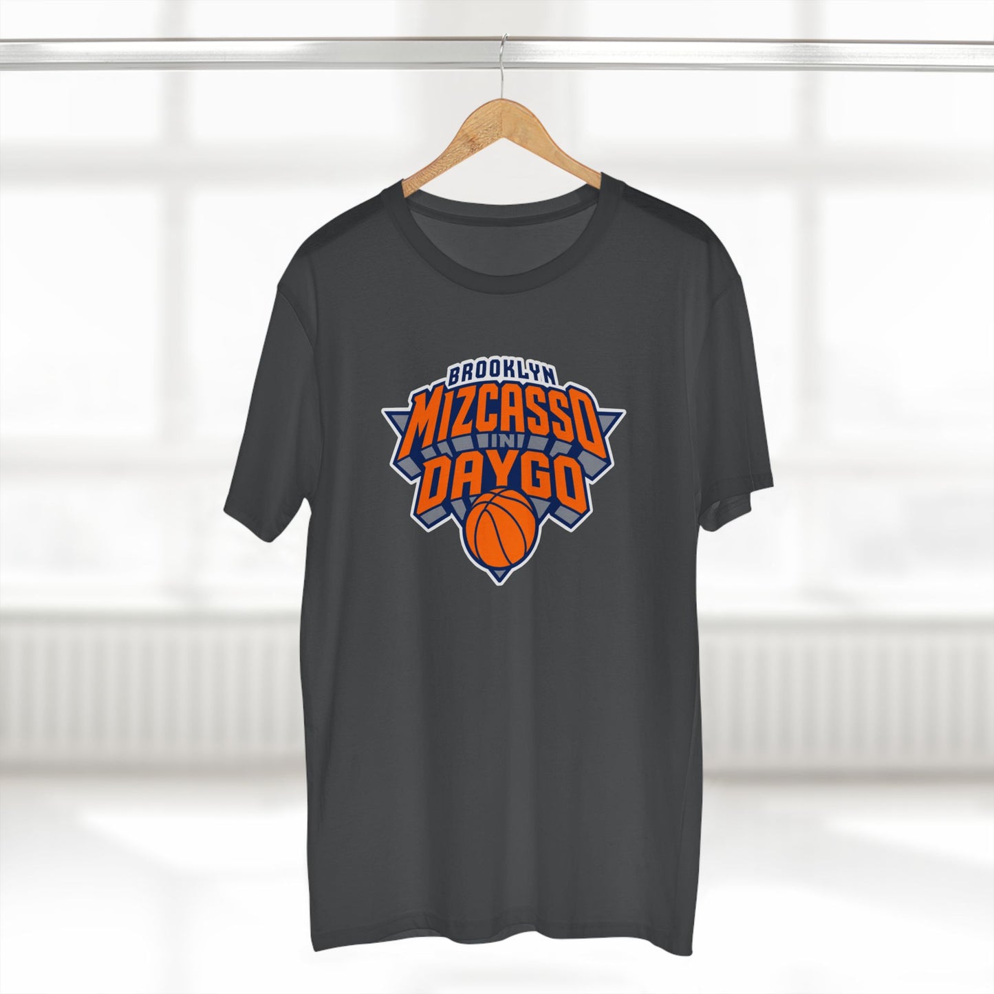 Brooklyn Mizcasso & Daygo Basketball Tee — Vintage Orange Team Logo Shirt