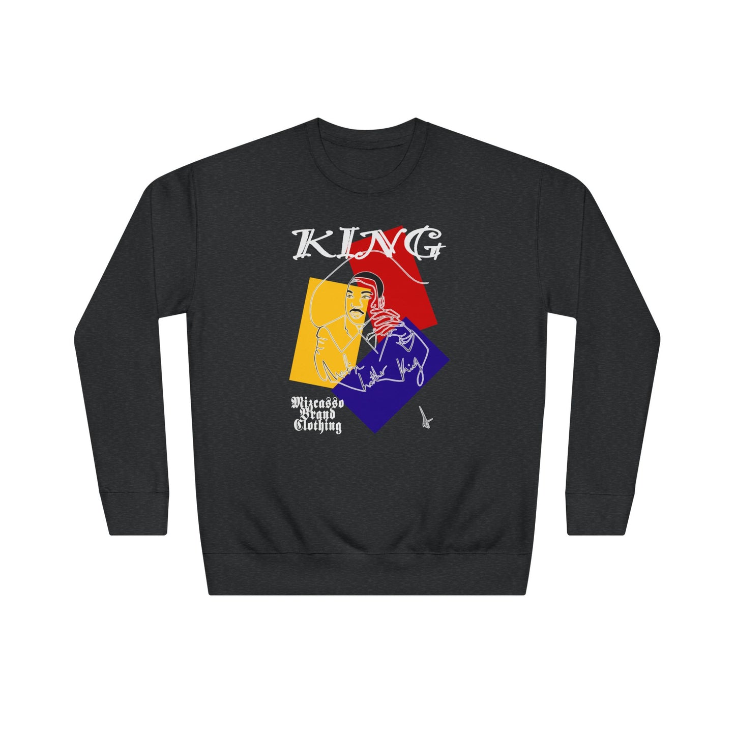 King Graphic Sweatshirt — Retro Abstract Art Crewneck