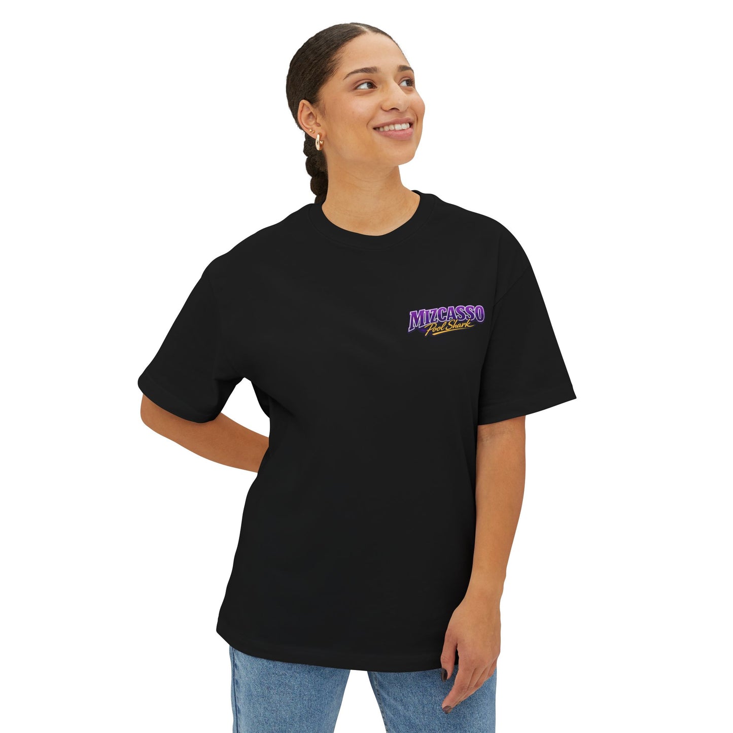 Mizcasso Pool Shark Tee — Graphic Oversized Boxy T-Shirt