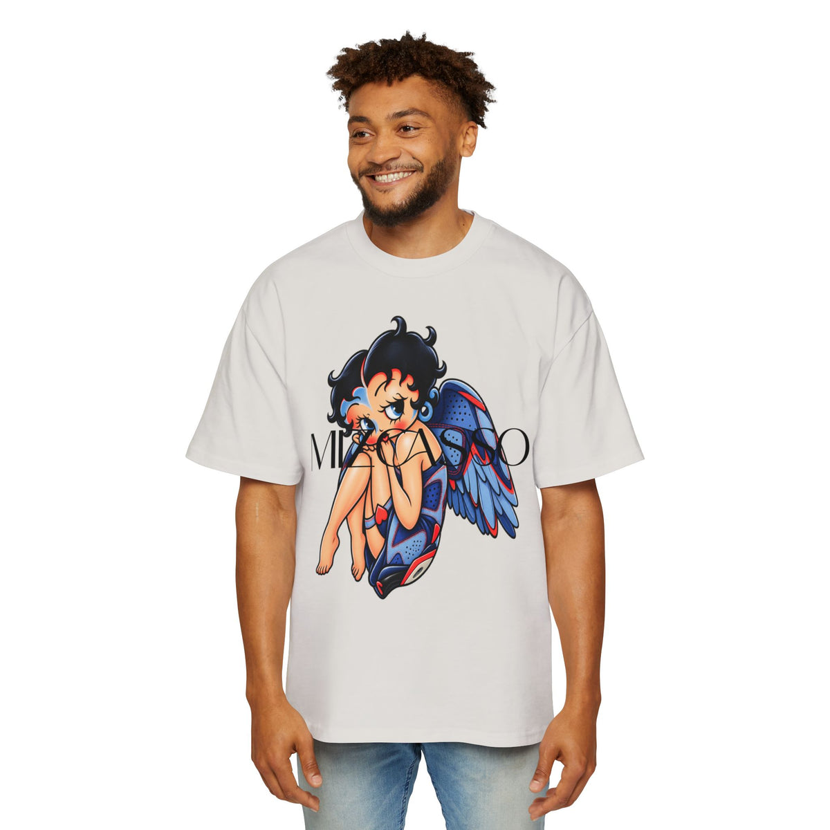 Betty Boop Angel Graphic Tee — Vintage Cartoon Oversized T-Shirt