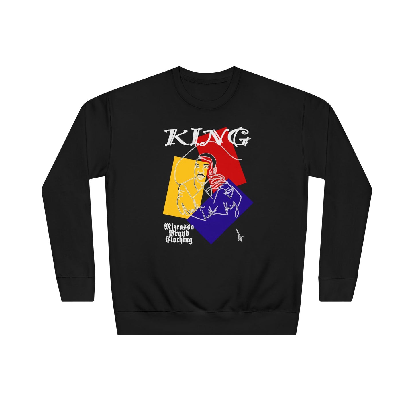 King Graphic Sweatshirt — Retro Abstract Art Crewneck