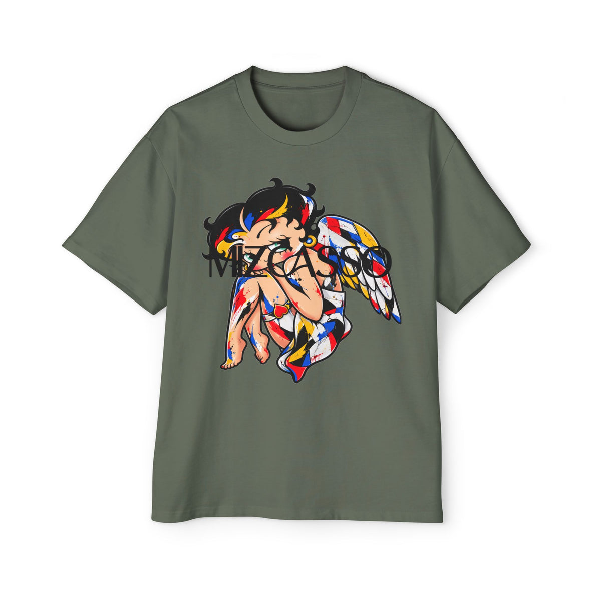 Mizkasso Anime Angel Graphic Oversized T-Shirt