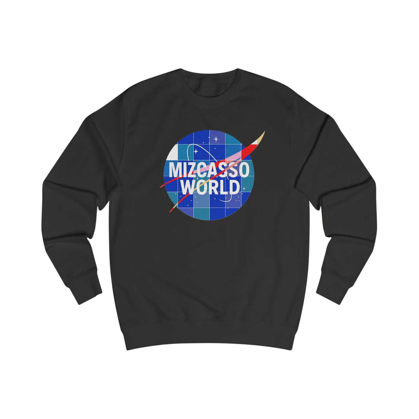 Sweatshirt — Mizcasso World Logo & Motivational Quote Crewneck