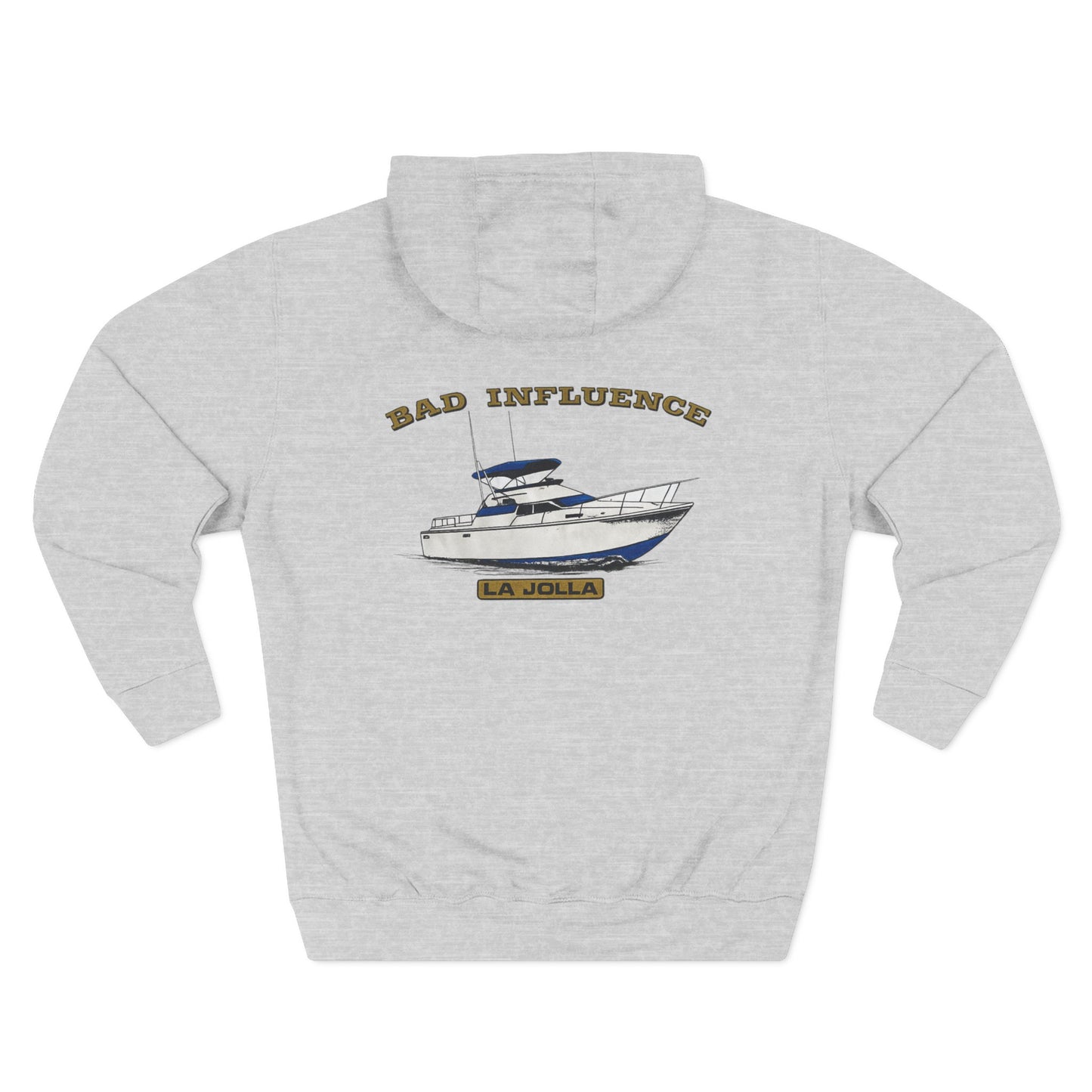 Bad influence Boat Graphic Hoodie — "Bad Influence" La Jolla Yacht Crewneck