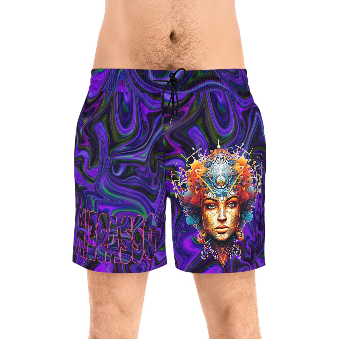 Men's Mid-Length Swim Shorts (AOP)