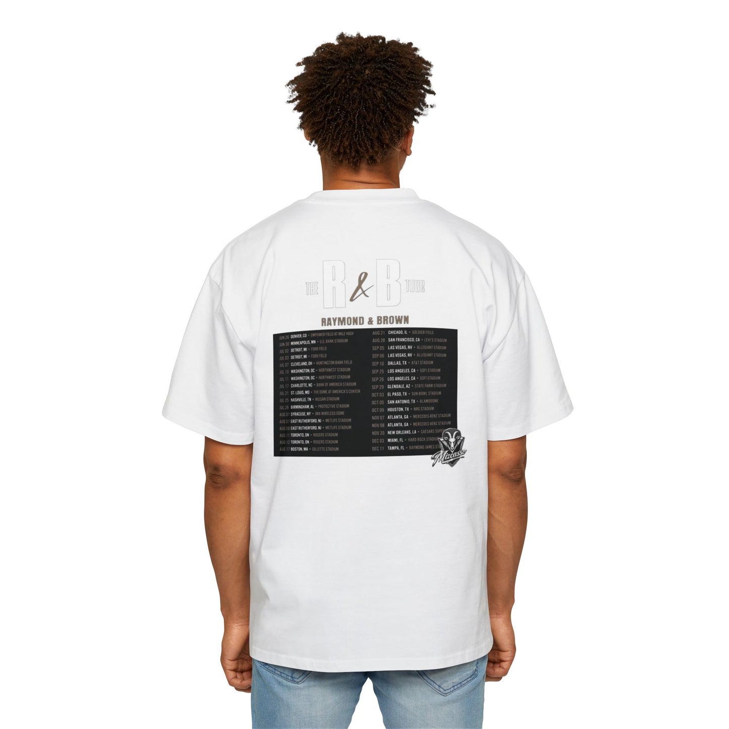 Raymond & Brown Tour Tee — Men's Oversized Graphic T-Shirt