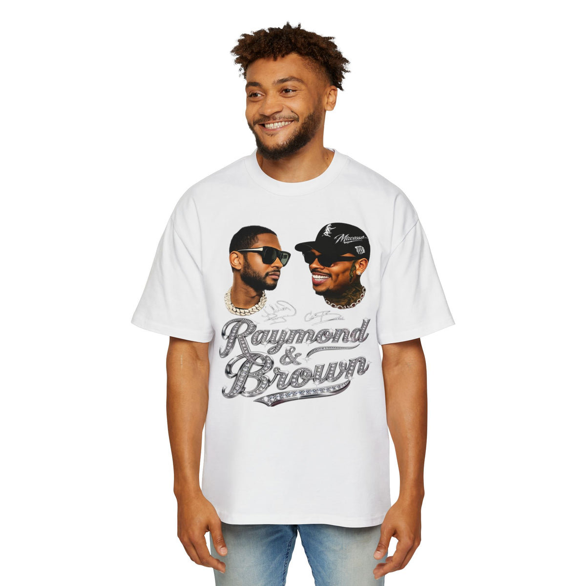 Men's Heavy Oversized Tee - Mizcasso Summer Time Cuffing Graphic