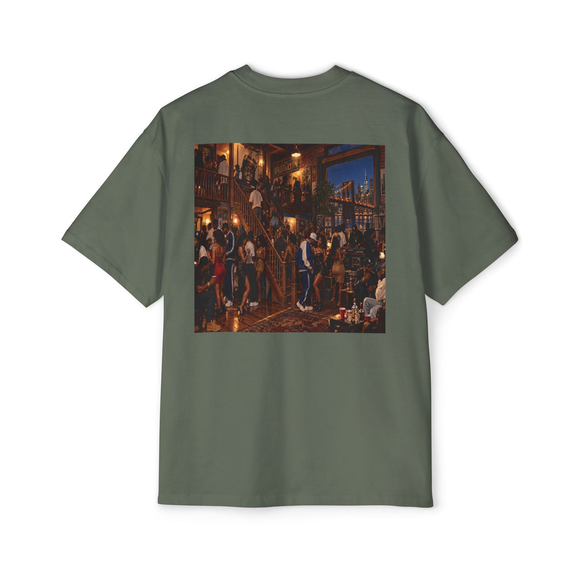 Oversized Men's Tee — Vintage Nightlife Graphic Streetwear