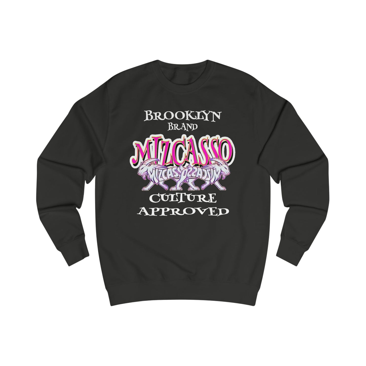 Mizcasso Graphic Sweatshirt — Retro Pink Horseline Design