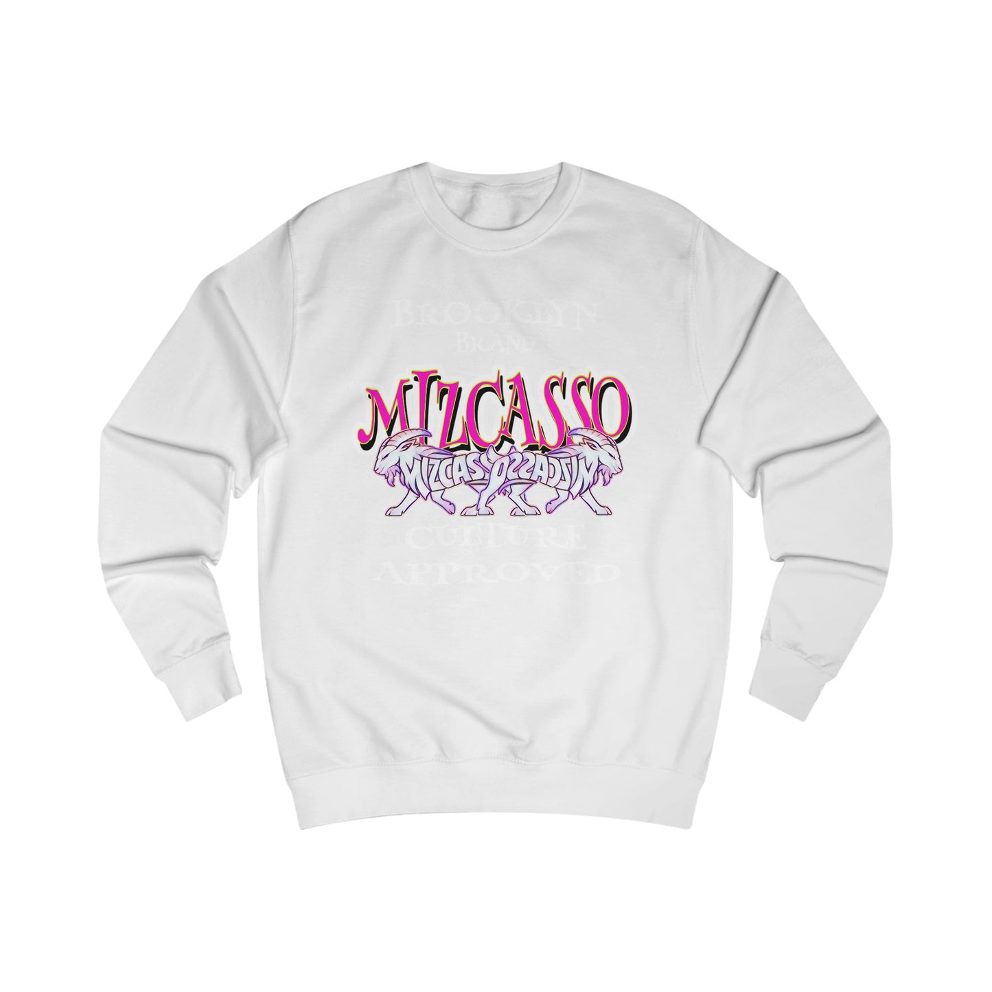 Mizcasso Graphic Sweatshirt — Retro Pink Horseline Design