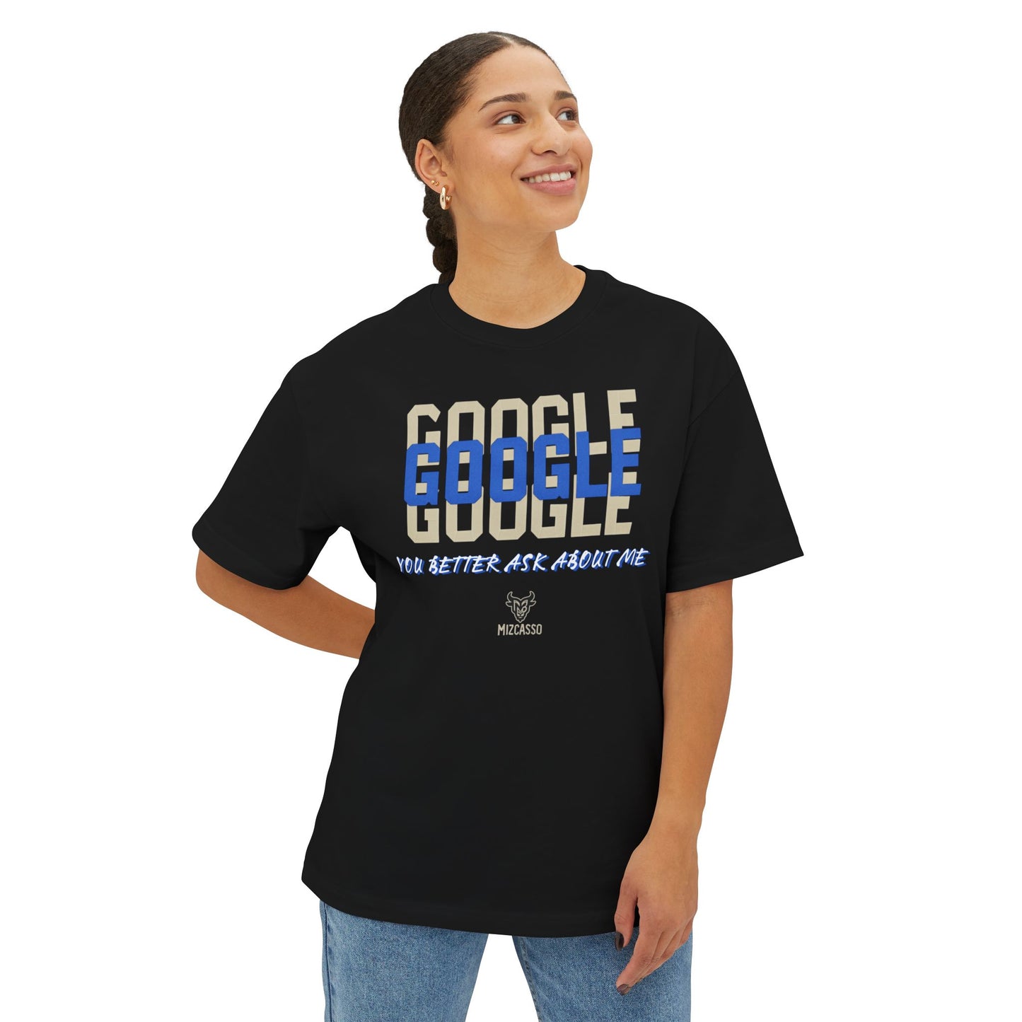 Google-Inspired Unisex Oversized Boxy Tee - Celebrating Connection & Style