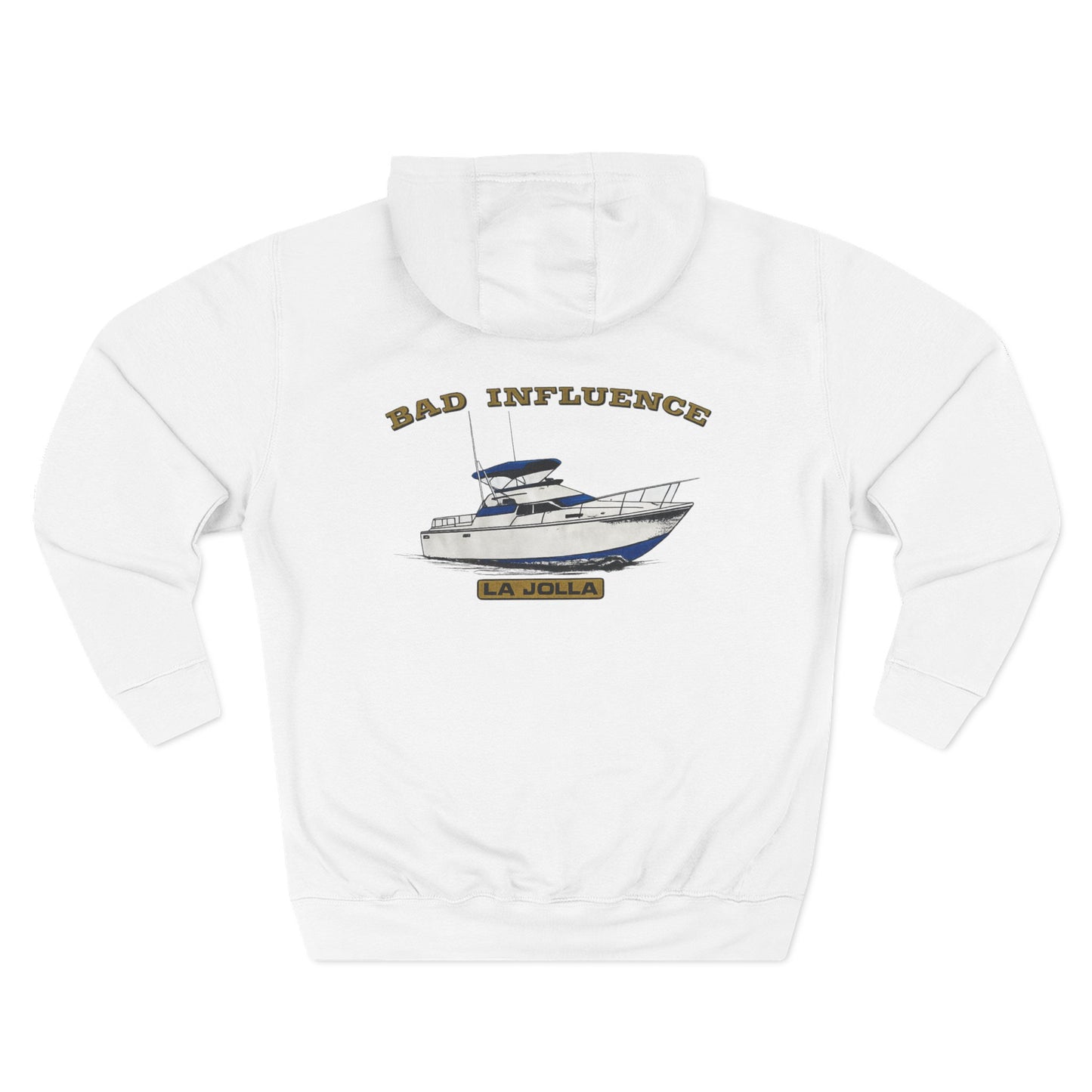 Bad influence Boat Graphic Hoodie — "Bad Influence" La Jolla Yacht Crewneck