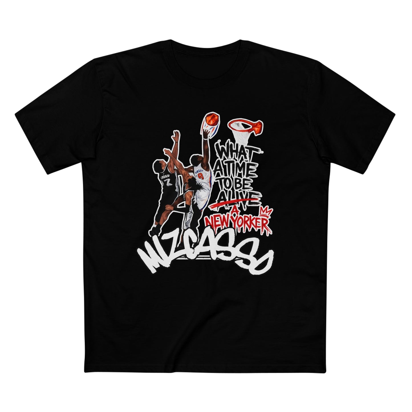 Basketball Graphic Tee — "What A Time To Be Alive" New Yorker Design