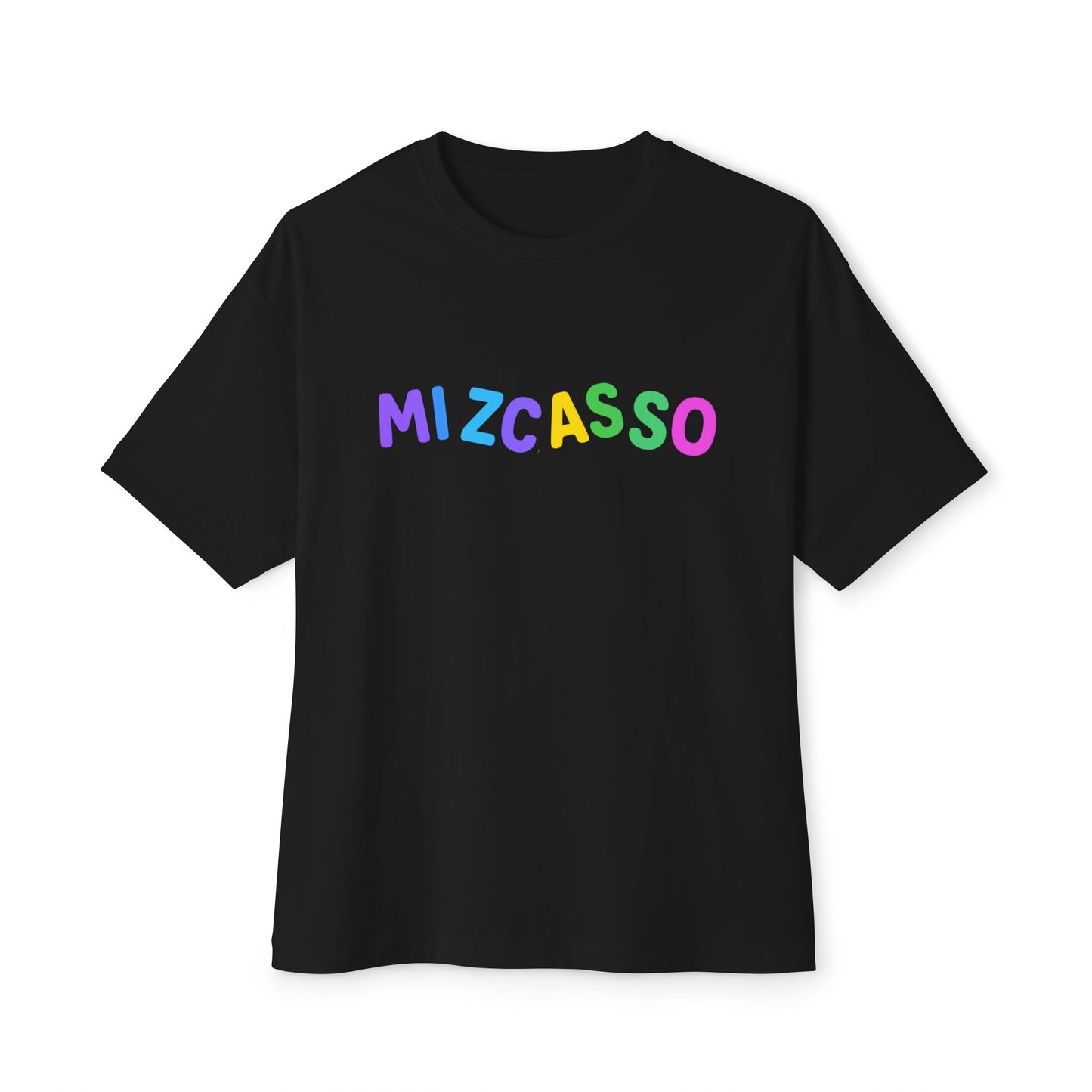 Playful Unisex Oversized Boxy Tee - ‘Mizcasso’ Graphic Shirt