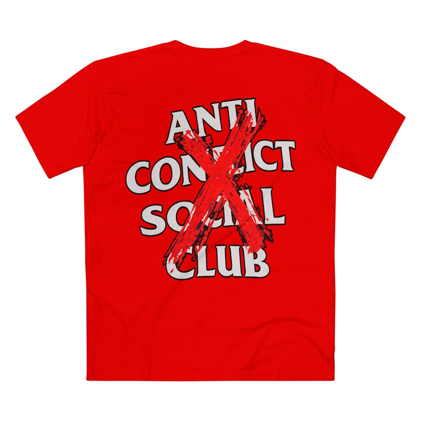 Anti Contact Social Club T-Shirt — Red X Graphic Tee