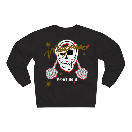 Skull Graphic Sweatshirt for Trendsetters, Unisex Crew Neck, Halloween Apparel, Casual Wear, Gift for Her or Him