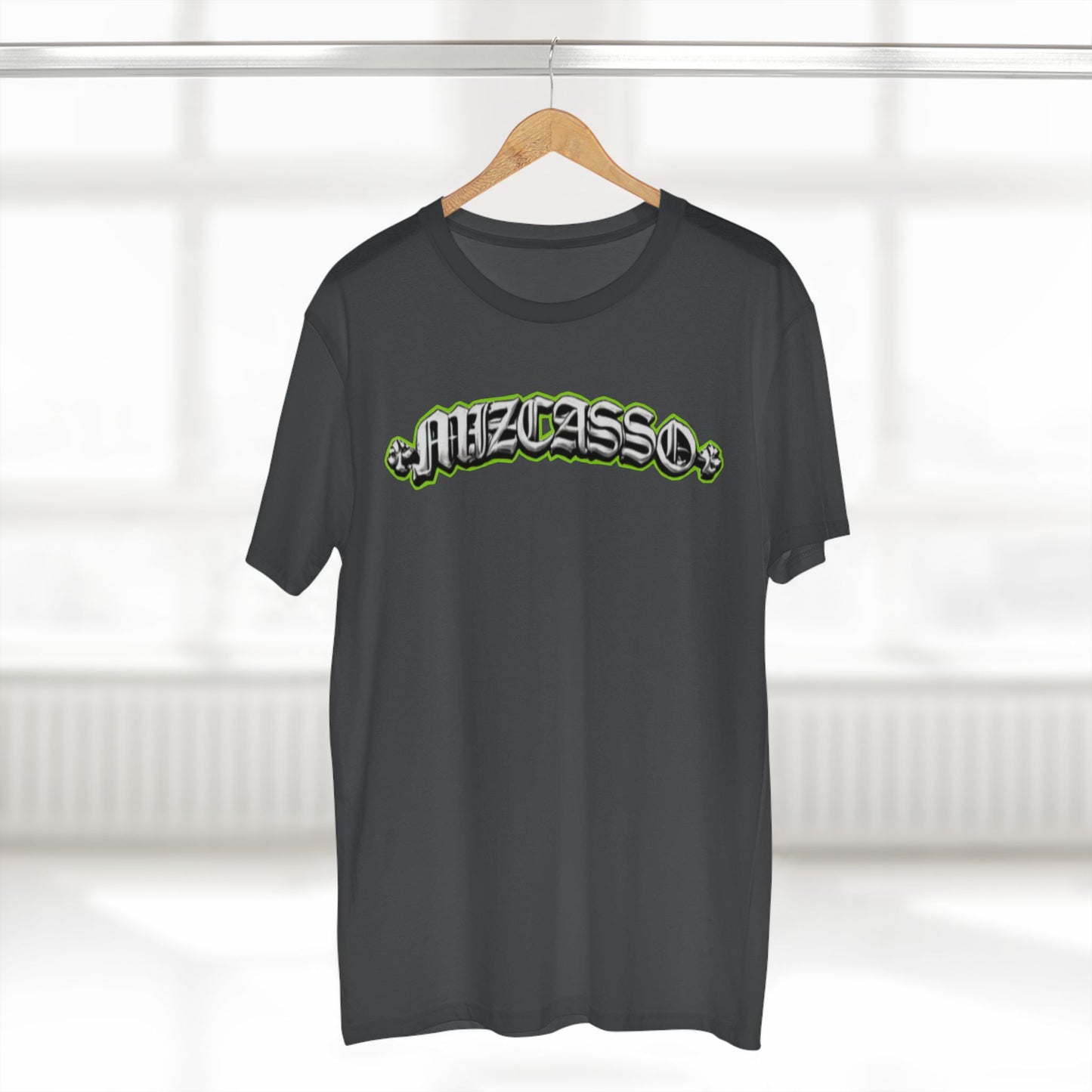 Muzcasso Zebra '95' Graphic Tee – Neon Striped Zebra Retro Streetwear