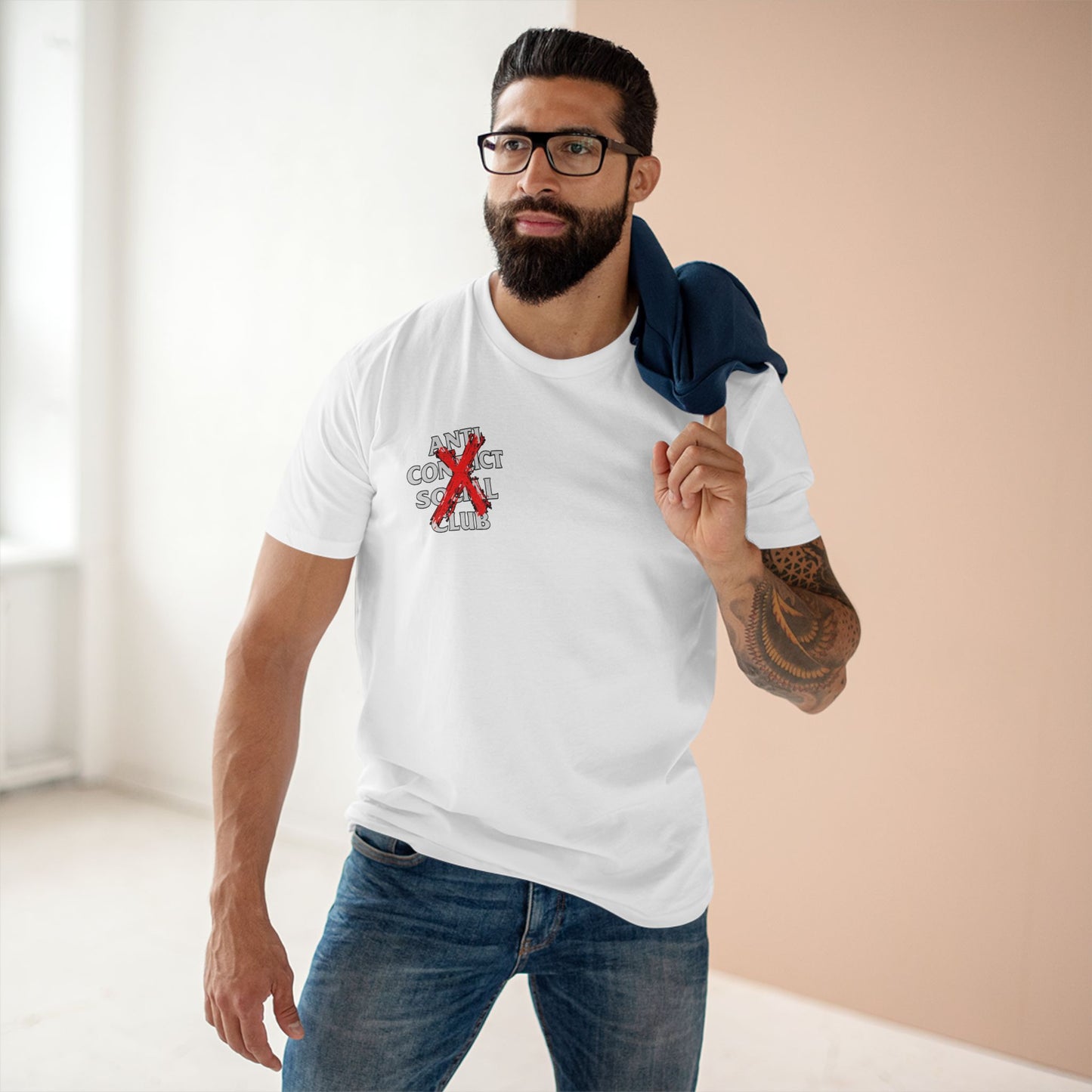 Anti Contact Social Club T-Shirt — Red X Graphic Tee