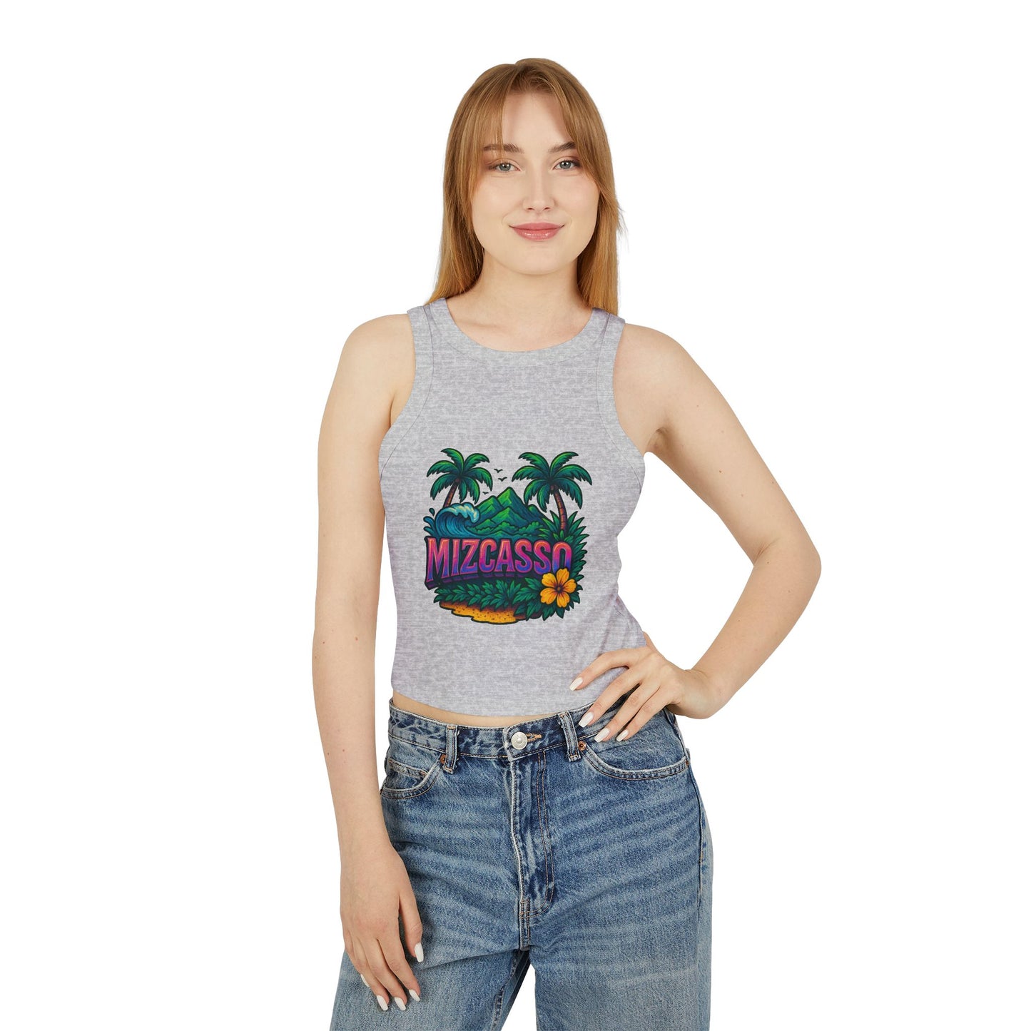Tropical Vibes Racer Tank Top - Mizcasso Design