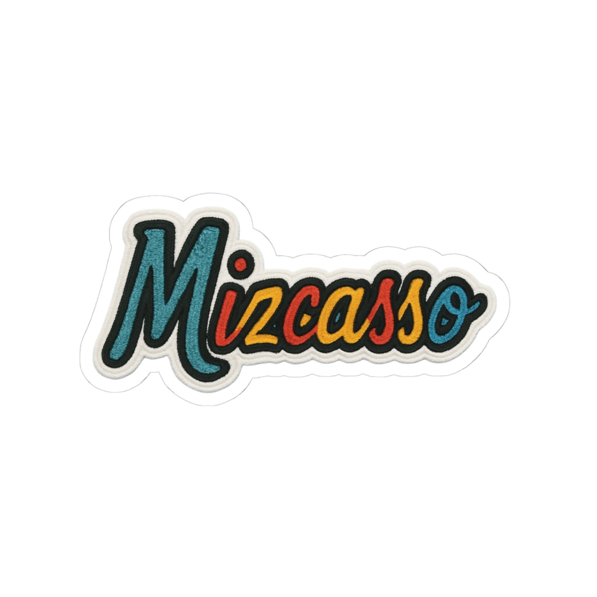 Vibrant Mizcasso Kiss-Cut Stickers for Personal Expression
