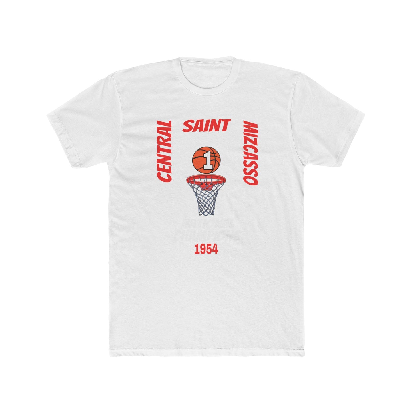 Vintage Basketball Tee - Central Saint Mizzasso 1954