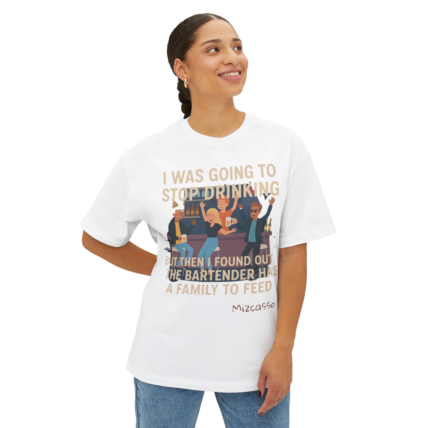 Funny Unisex Oversized Tee for Bar Lovers - Perfect Gift for Alcohol Enthusiasts