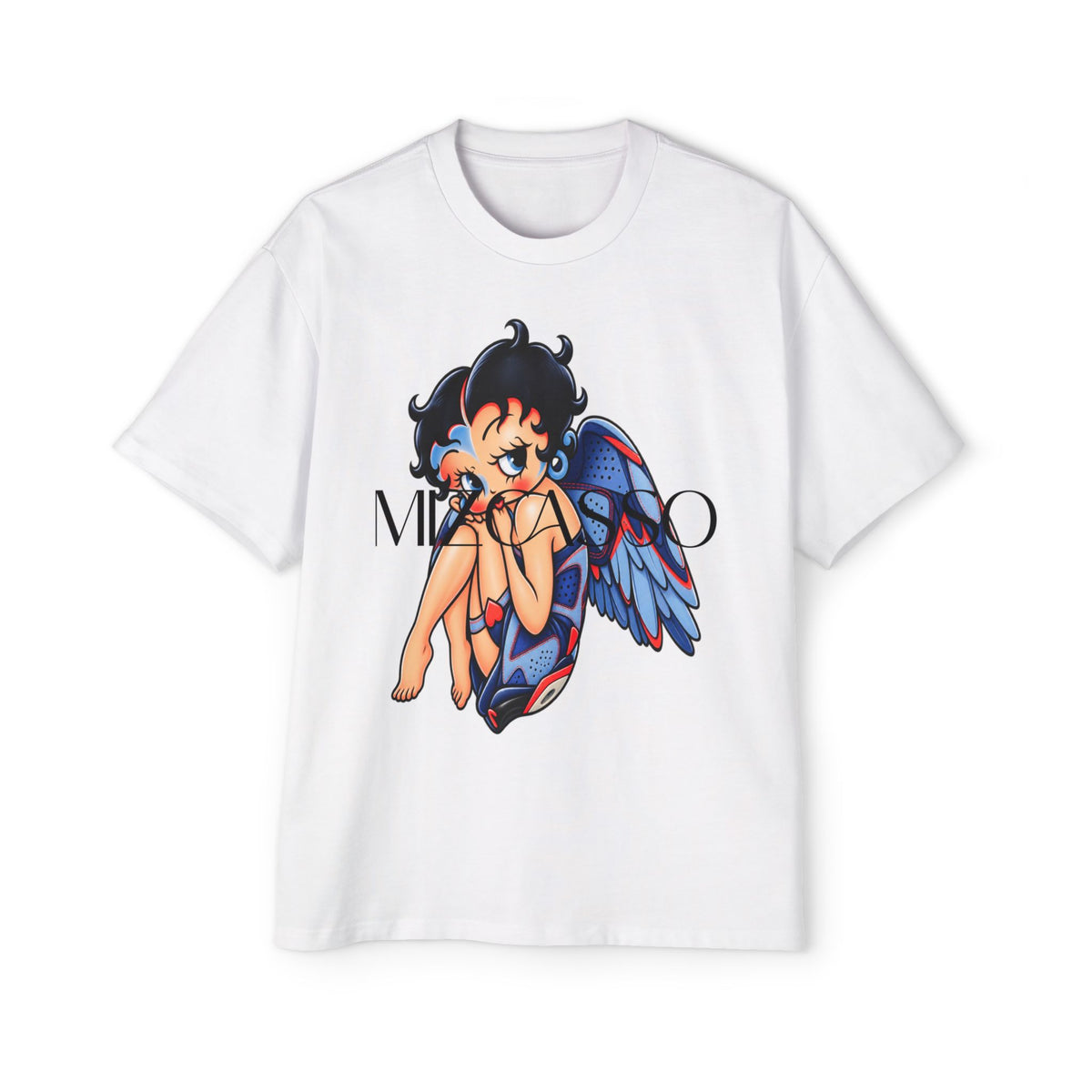 Betty Boop Angel Graphic Tee — Vintage Cartoon Oversized T-Shirt