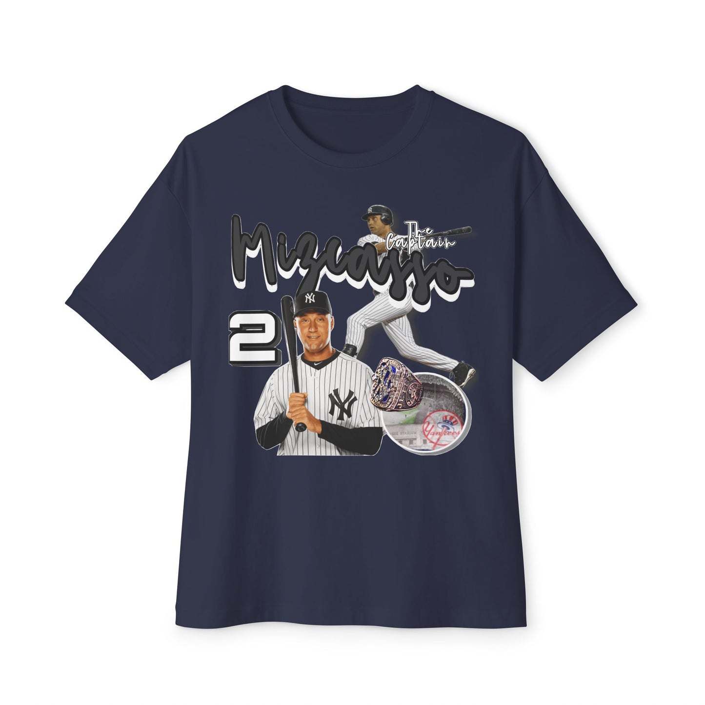 Unisex Oversized Boxy Tee - Vintage Baseball Design with Iconic Player #2