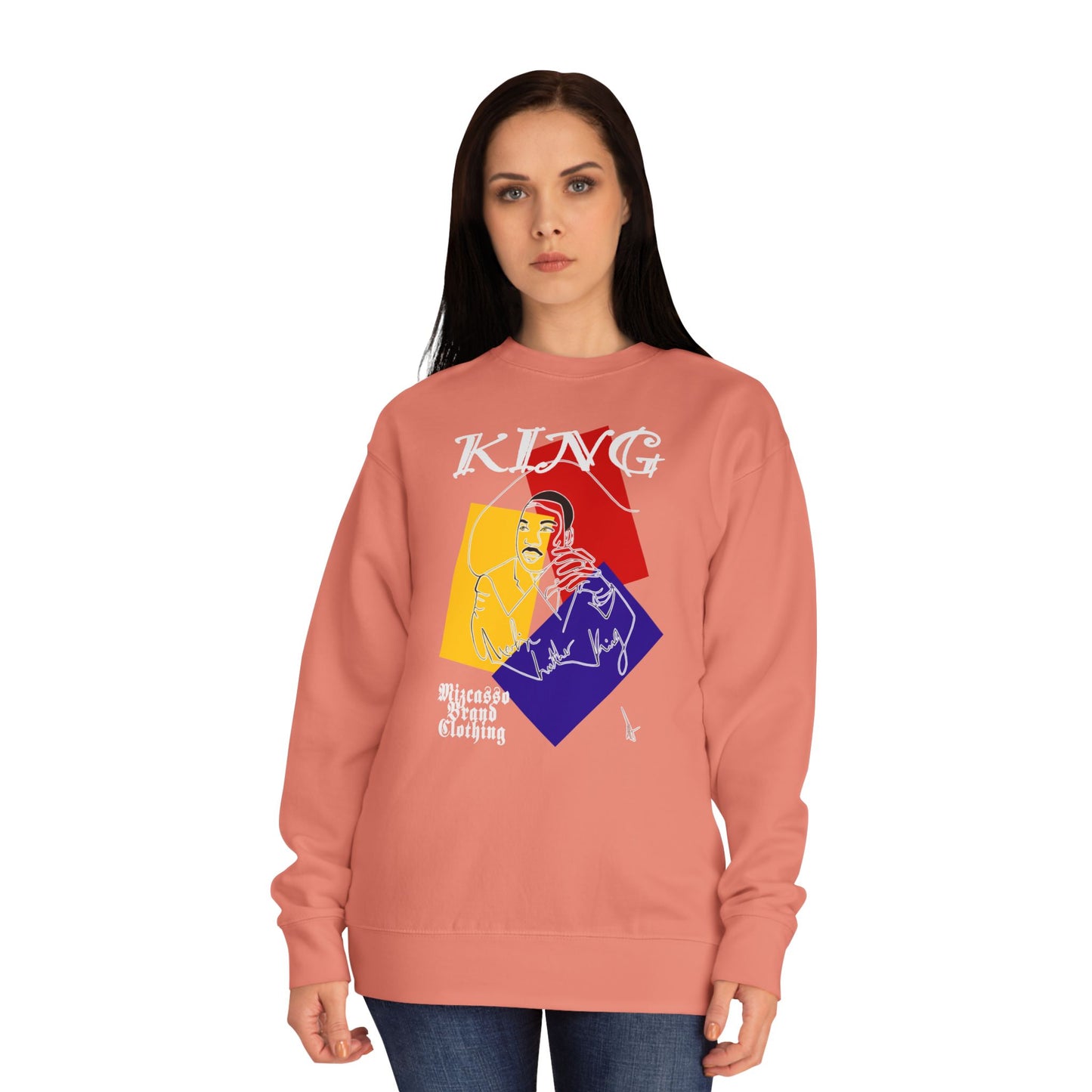 King Graphic Sweatshirt — Retro Abstract Art Crewneck