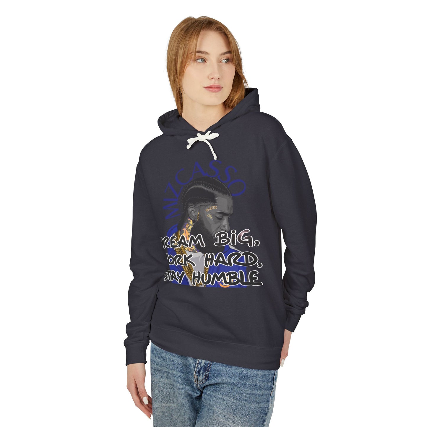 Hoodie — MiCasso Portrait “Dream Big, Work Hard, Stay Humble” Inspirational Hoodie