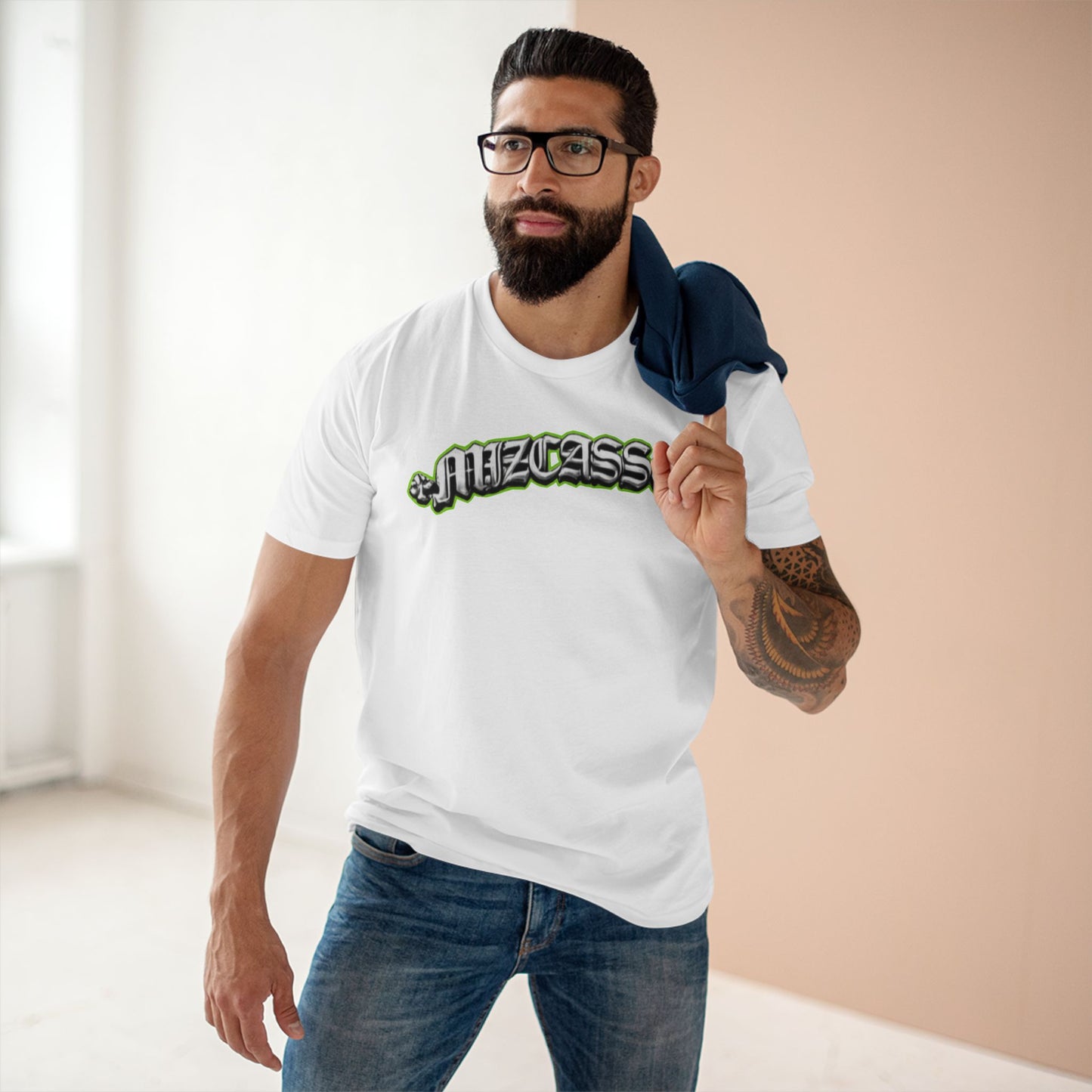 Muzcasso Zebra '95' Graphic Tee – Neon Striped Zebra Retro Streetwear