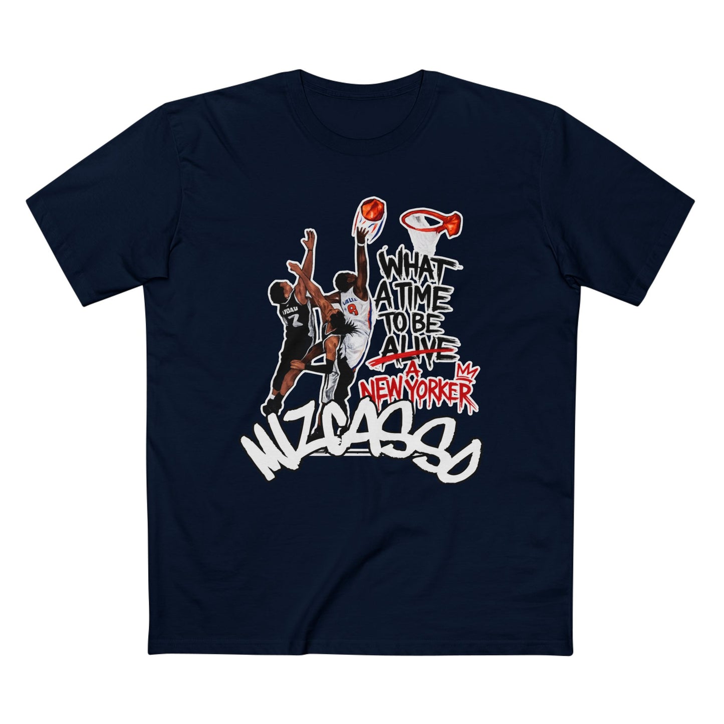 Basketball Graphic Tee — "What A Time To Be Alive" New Yorker Design