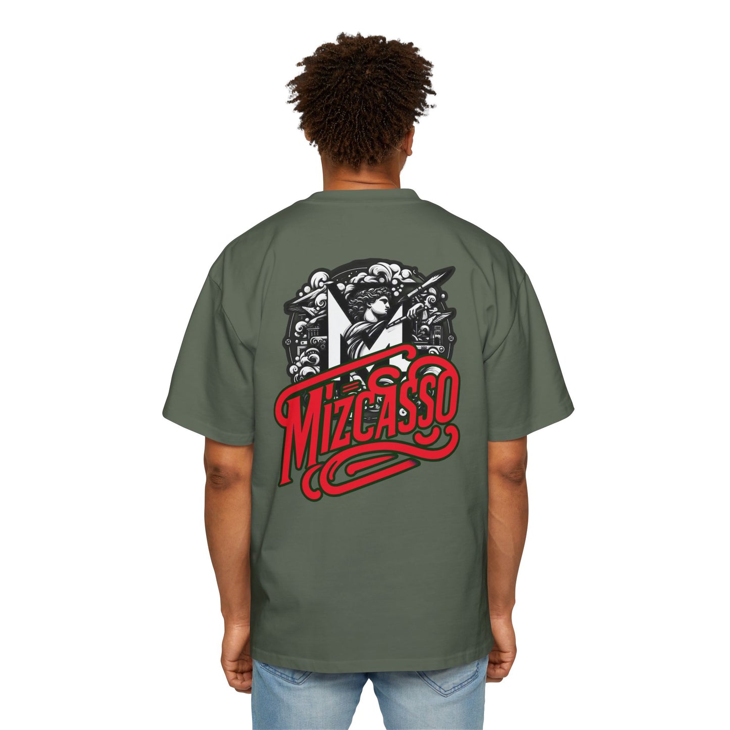 Men's Heavy Oversized Tee - Mizcasso Graphic Design
