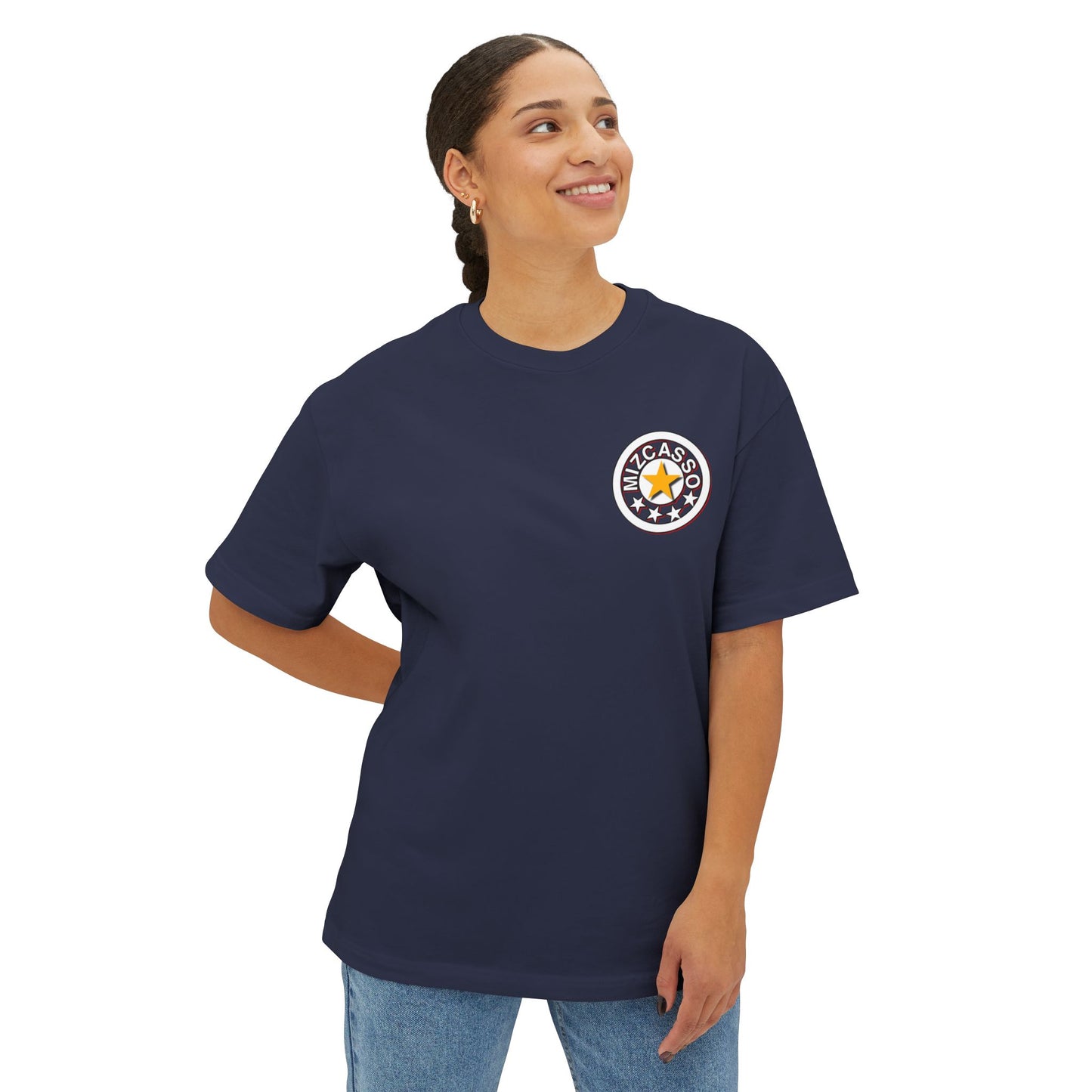 Unisex Oversized Boxy Tee - Retro Graphic Star Design