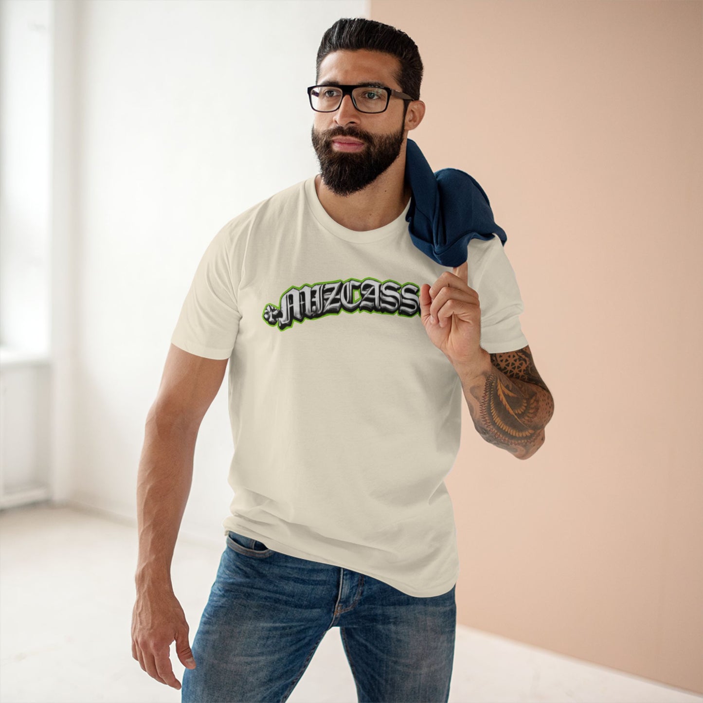 Muzcasso Zebra '95' Graphic Tee – Neon Striped Zebra Retro Streetwear