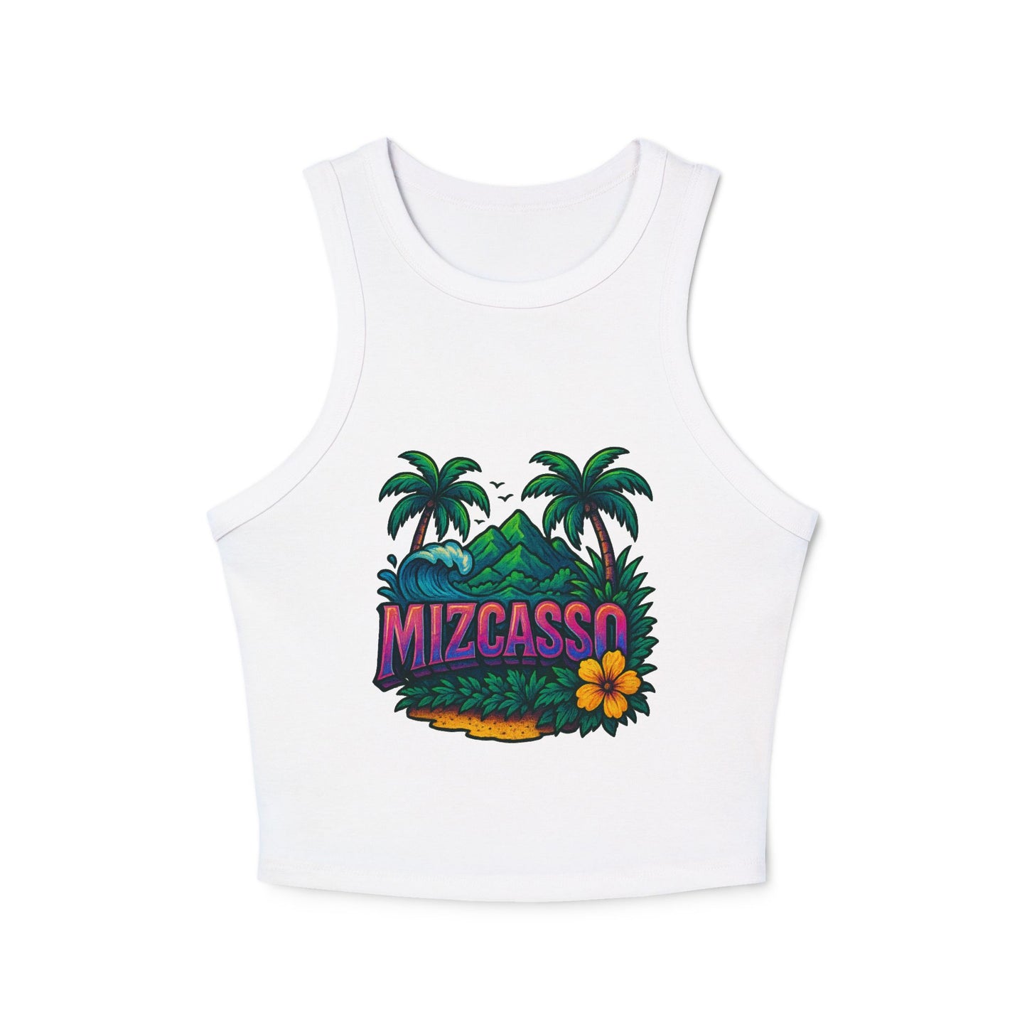 Tropical Vibes Racer Tank Top - Mizcasso Design