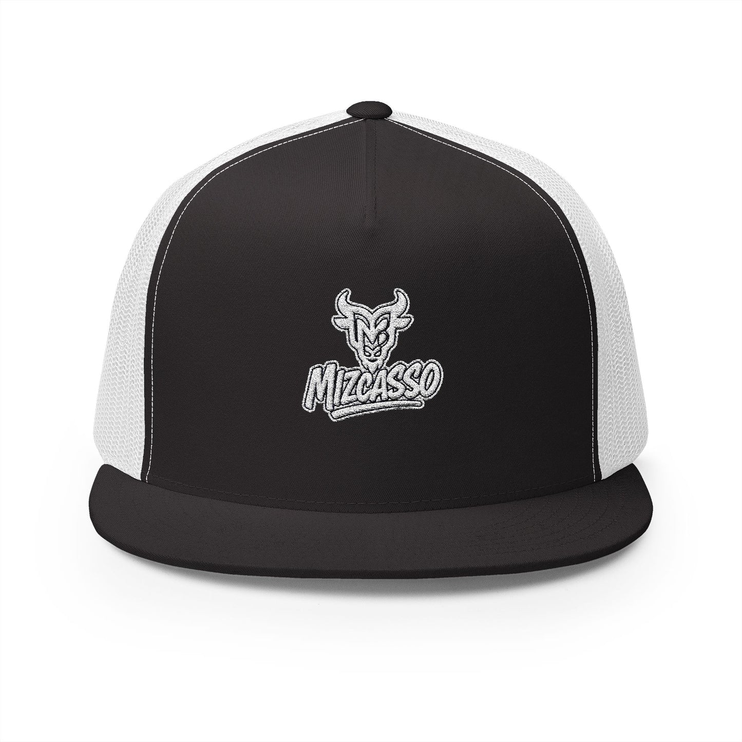 Mizcasso Embroidered 5 Panel Trucker Cap - Stylish & Versatile Headwear