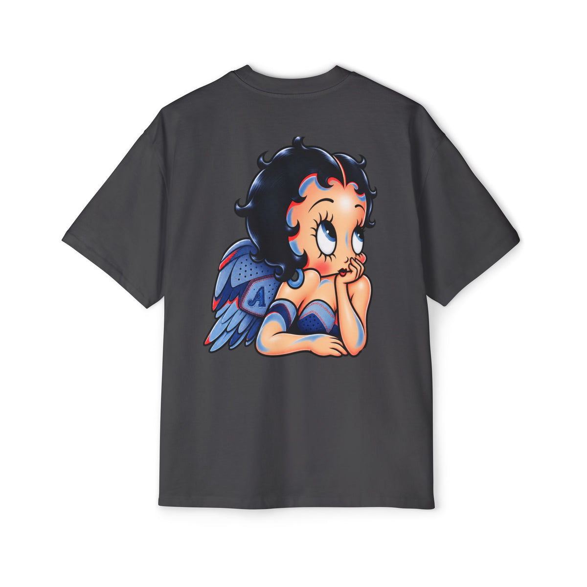 Betty Boop Angel Graphic Tee — Vintage Cartoon Oversized T-Shirt