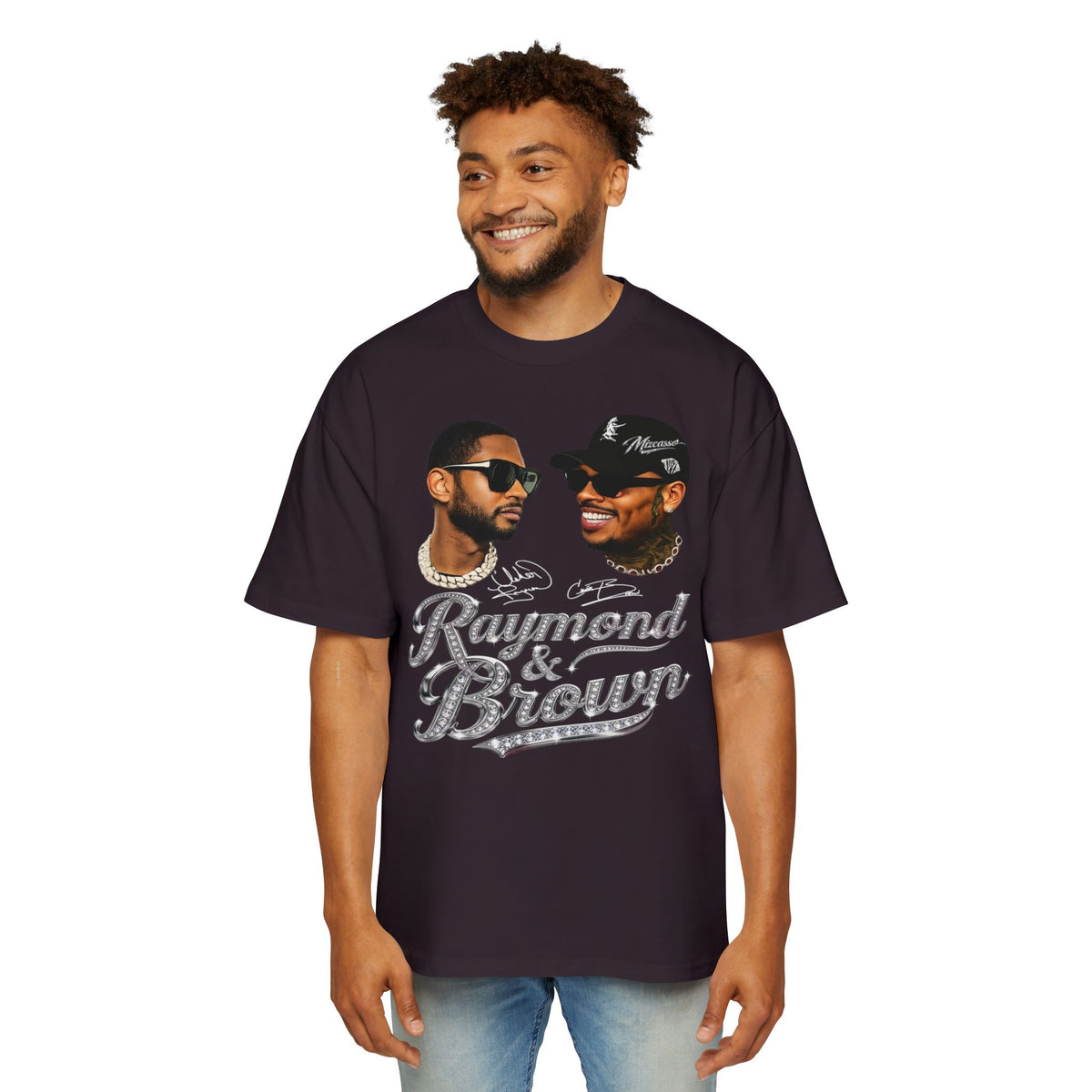 Men's Heavy Oversized Tee - Mizcasso Summer Time Cuffing Graphic