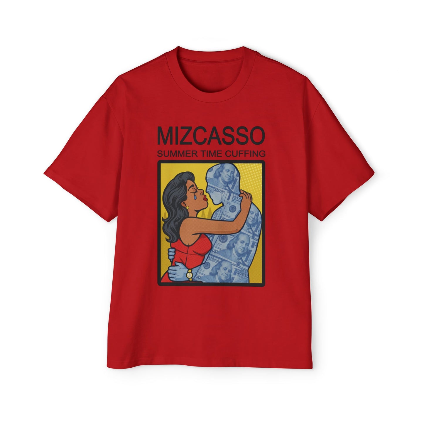 Men's Heavy Oversized Tee - Mizcasso Summer Time Cuffing Graphic