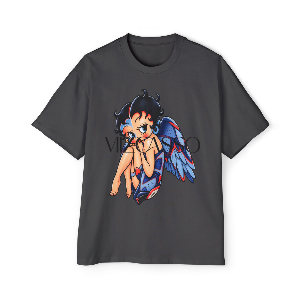 Betty Boop Angel Graphic Tee — Vintage Cartoon Oversized T-Shirt