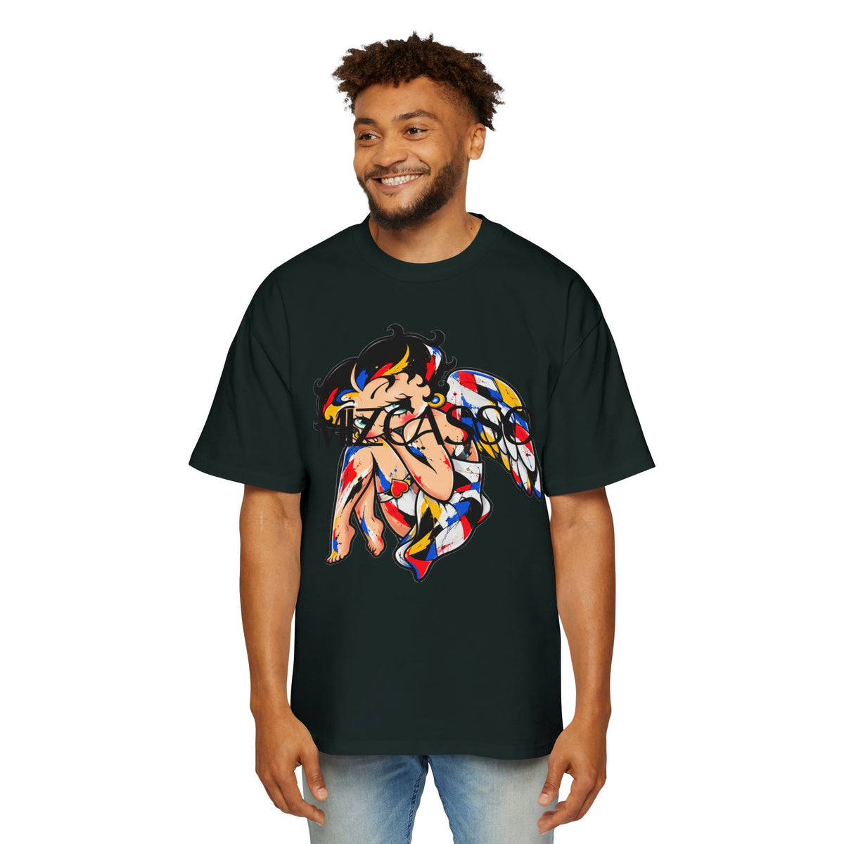 Mizkasso Anime Angel Graphic Oversized T-Shirt