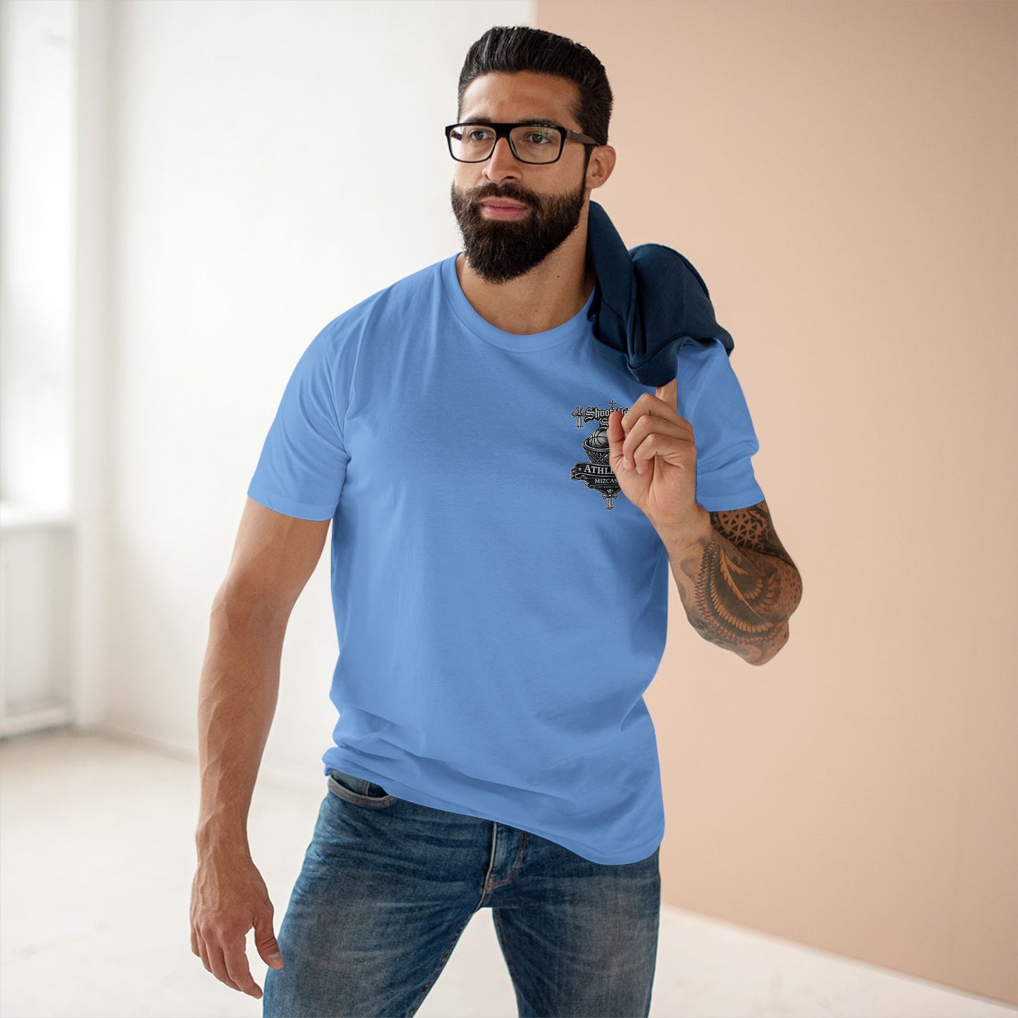 SYS Mizcasso Crest T-Shirt — Gothic Shield Logo Tee