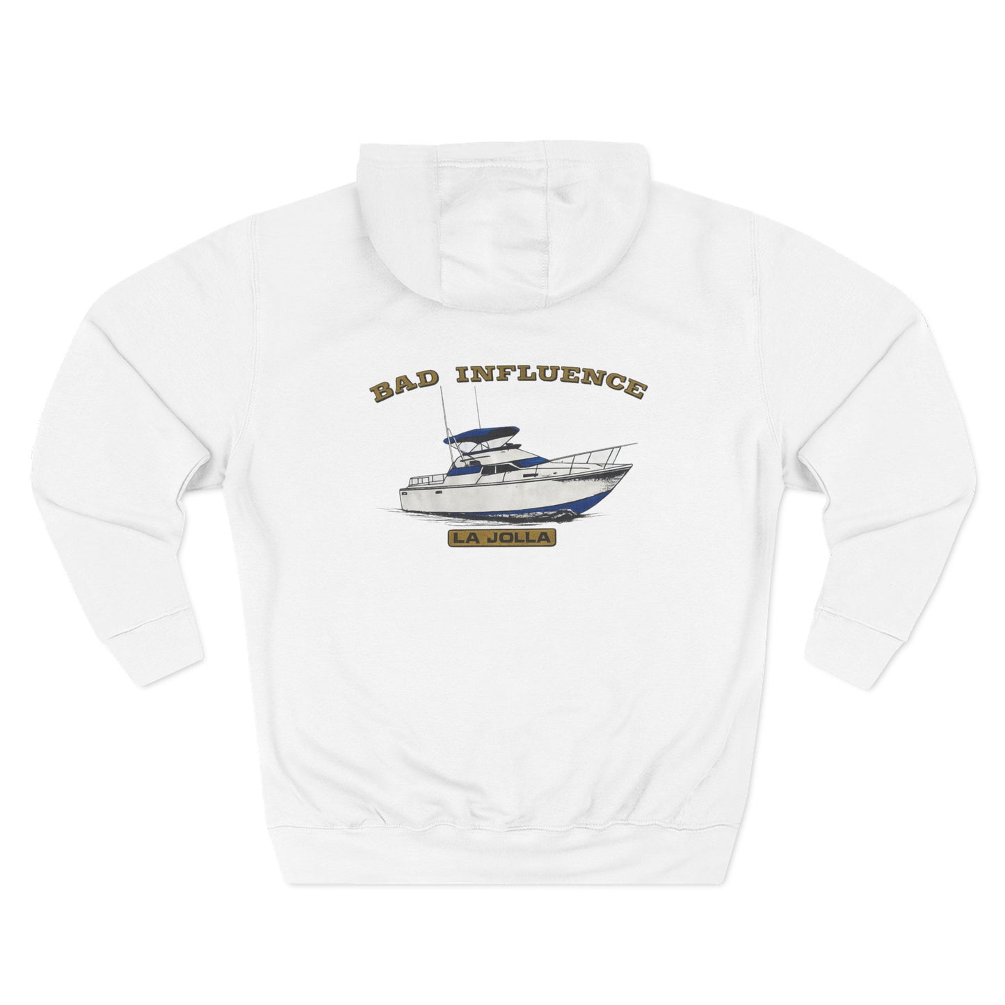 Bad Influence La Jolla Boat Hoodie — Nautical Graphic Fleece Hoodie
