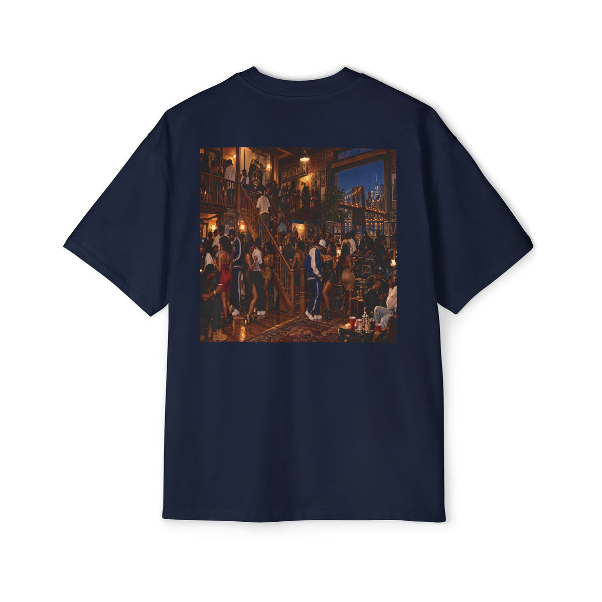 Oversized Men's Tee — Vintage Nightlife Graphic Streetwear